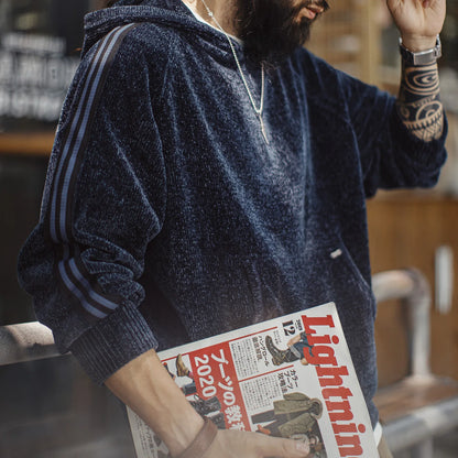 MADEN Navy Chenille Pullover Hoodie
