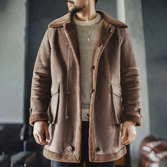 MADEN Retro B7 Faux-Shearling Coat | Coffee
