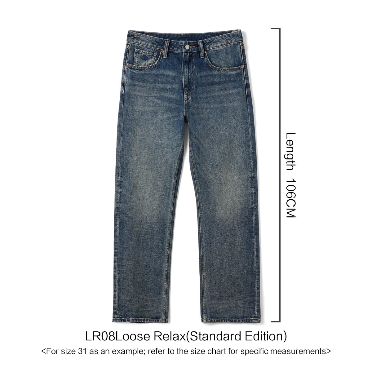 SIMWOOD High Standard 2026 Spring New 13oz Cotton Hemp Washed Vintage Jeans for Men,Classic Retro Casual Denim Trousers