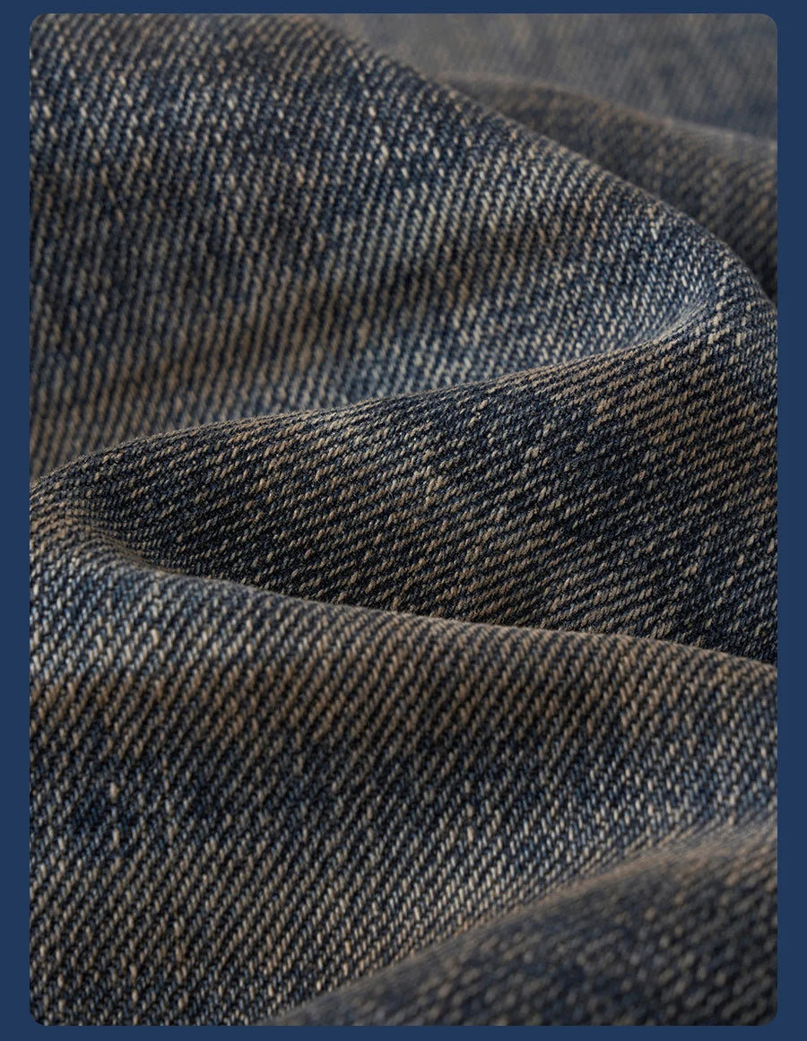 SIMWOOD High Standard Vintage Washed Selvedge Ripped Jeans