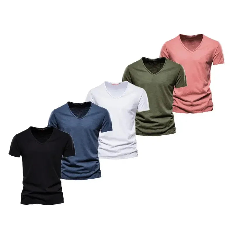 AIOPESON 5 Pack 100% Cotton T-Shirts - ShopHub