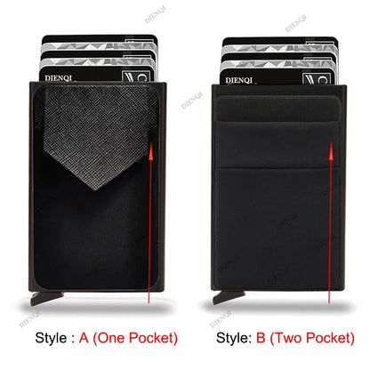 Multi Bank Credit Card Holder Men's Wallet RFID Business Anti-theft Slim Thin Wallet Men Money Card Bag Male Purses Walet Fo Men