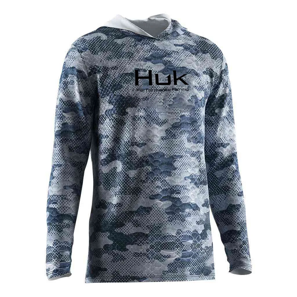 Mens Fishing Hoodie UV Protection Performance Lightweight Outdoor Stone Fish 3D Print Streetwear