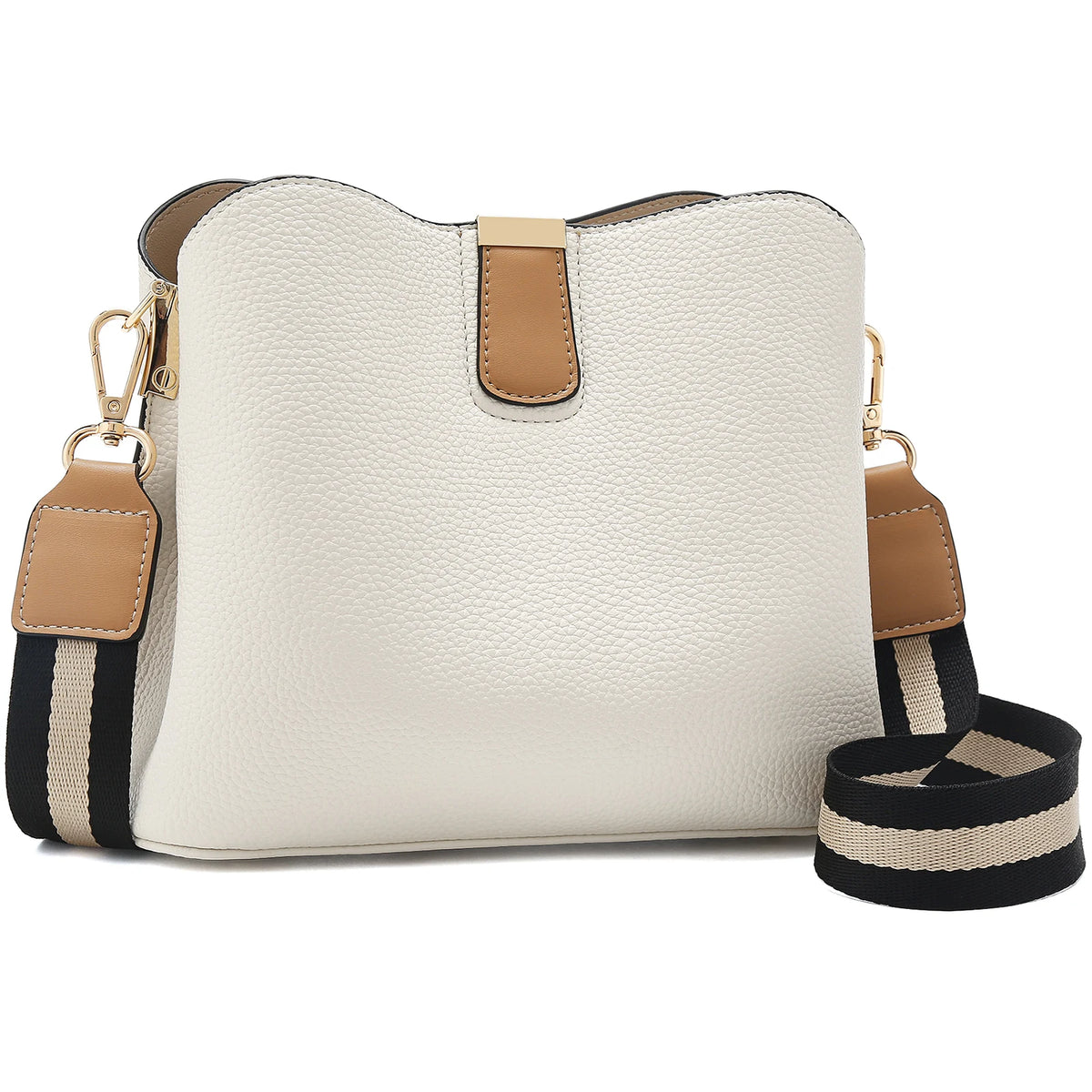 FOXER Brand New Shoulder Bag for Women PU Leather Retro Large Capacity Bucket Bag Female Crossbody Purse Tote Commuting Purse