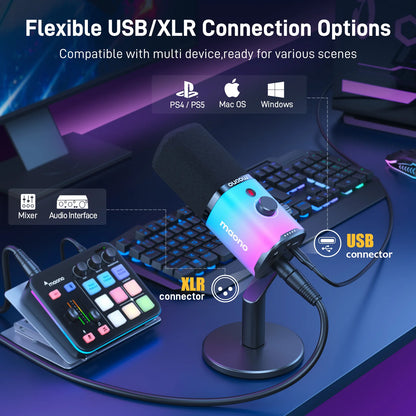 Maono PD100X RGB Gaming Microphone