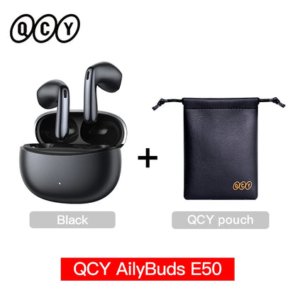 QCY AilyBuds E50 Wireless Earbuds with Bluetooth 6.0, Spatial Sound, 11mm Drivers, In-Ear Detection, HT11 Bass Boost, and 40H Playtime - ShopHub