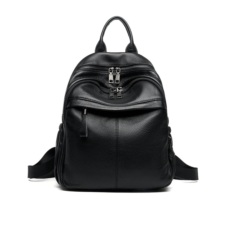 ZOOLER First Layer Genuine Leather Women Leather Backpack Black Travel Computer School Bags College Girl Hot#SC1728