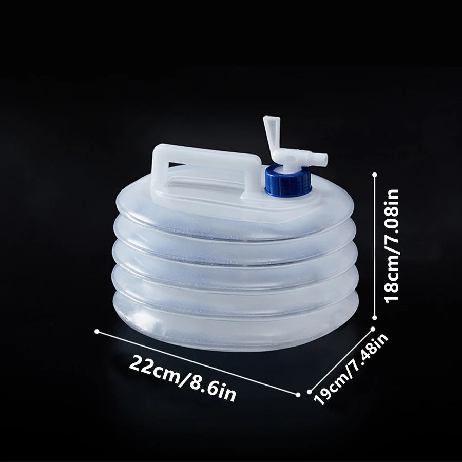 Portable Foldable Water Bag 5/10/15L - Collapsible Outdoor Container for Camping, Hiking, and Picnics