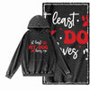 Vintage Dog Graphic Acid-Washed Black Hoodie