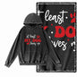 Vintage Dog Graphic Acid-Washed Black Hoodie