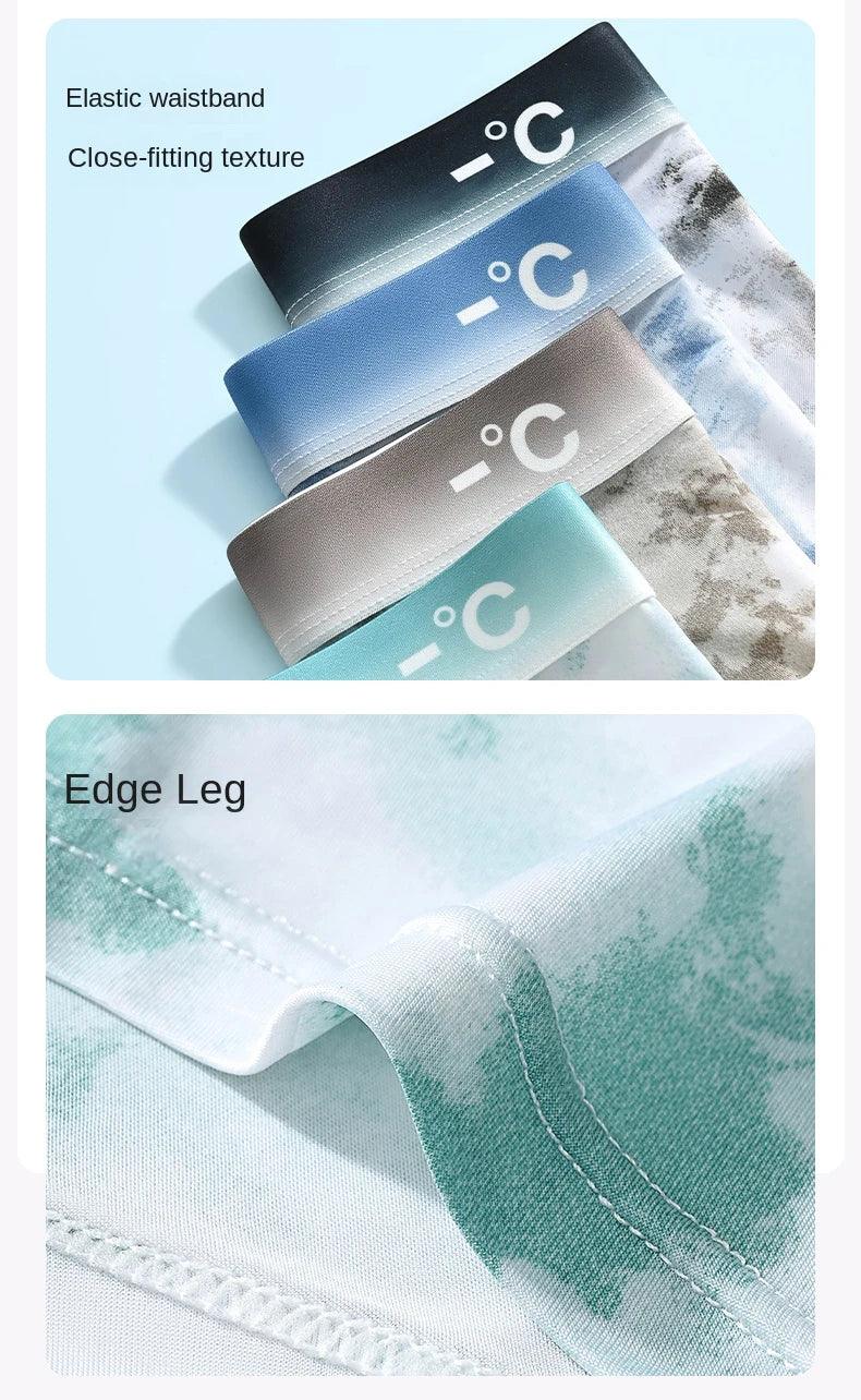 4 Pack Men's Ice Silk Boxer Shorts - ShopHub