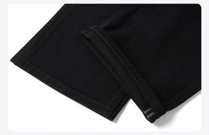 SIMWOOD 2026 Spring New Loose Relax 11.3oz Washed Vintage Jeans Men Plus Size Denim Trousers