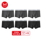 MiiOW 6Pcs Men's Summer Ice Silk Boxers - Antibacterial Breathable Mesh Underwear