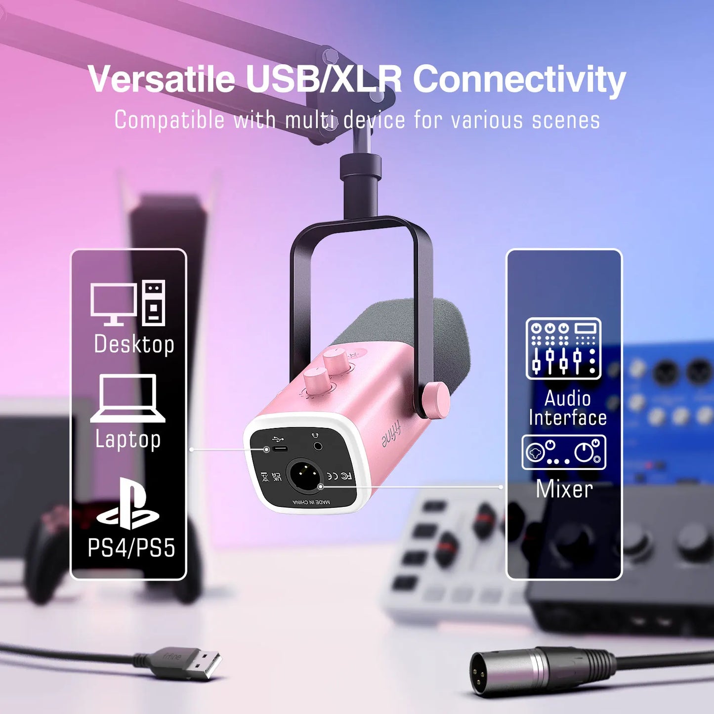 FIFINE Gaming Dynamic Microphone Kit - Elevate Your Audio Experience with Stunning Sound Quality