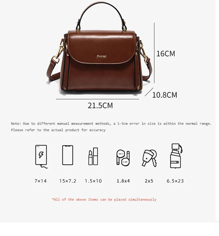 FOXER Brand Retro Women's Handbag