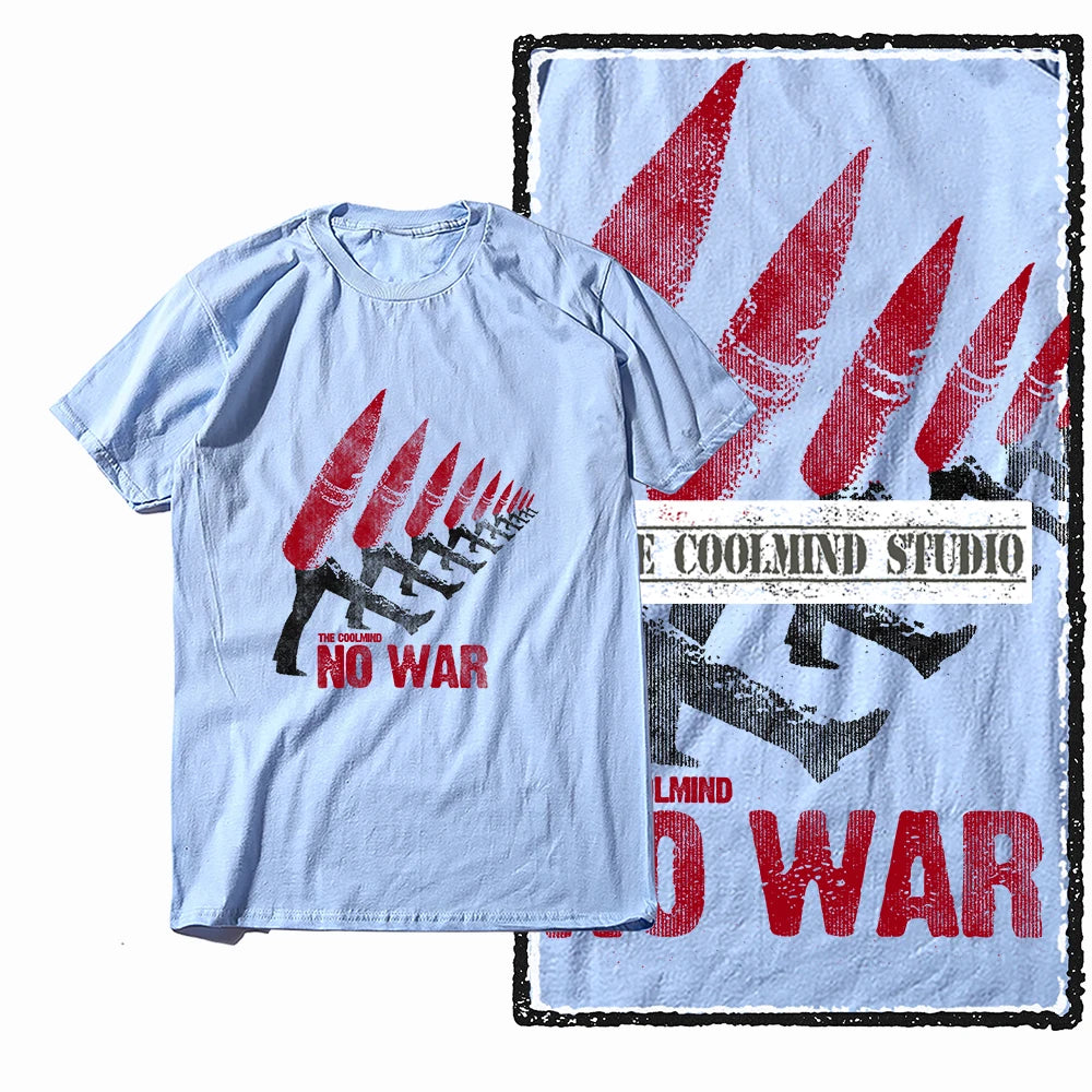 COOLMIND X0009 Anti-War Graphic Cotton Tee