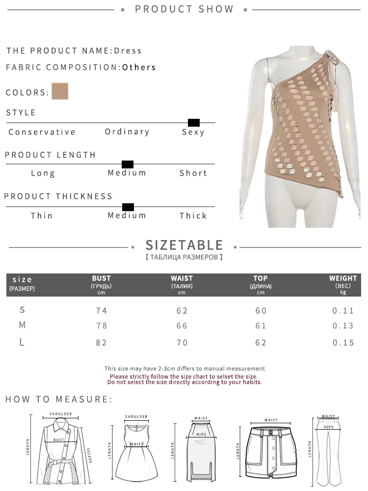 Kliou Irregular Hollow Shape Tank Top