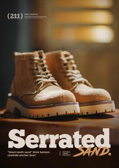 Maden Men's Cow Suede High-Top Boots