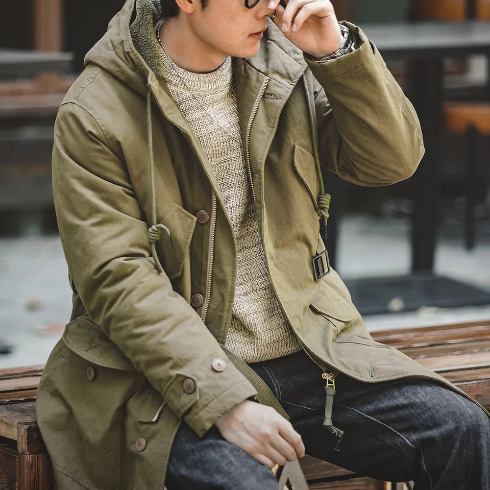 MADEN M47 Hooded Cotton Parka | Army Green