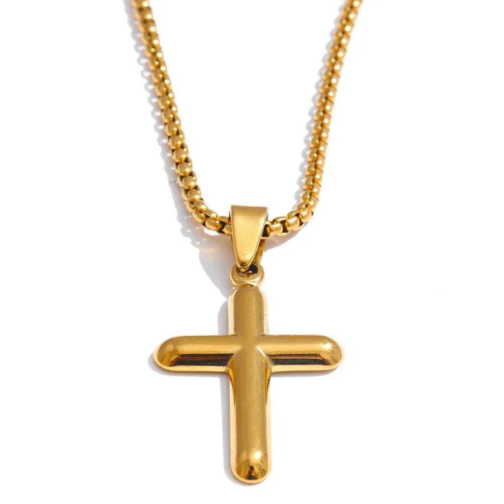 Stainless Steel Creative Cross Pendant Necklace - ShopHub