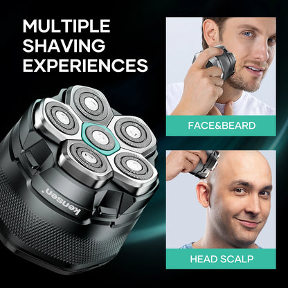 KENSEN Replaceable Blade S15 Head Shaver - Waterproof Stainless Steel Razor Blade for FK-8750 Cutter