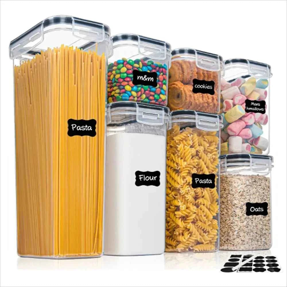 7-Piece BPA Free Kitchen Storage Containers Set with Airtight Lids