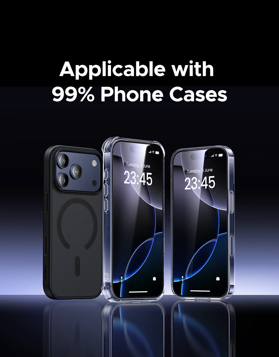 UGREEN Automatic Dust-free Screen Protector for iPhone 17 Pro Max, 16 Pro & More—2 Pack