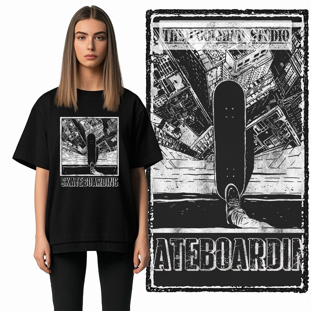COOLMIND Unisex Skate Graphic Cotton T-Shirt | Streetwear Selection