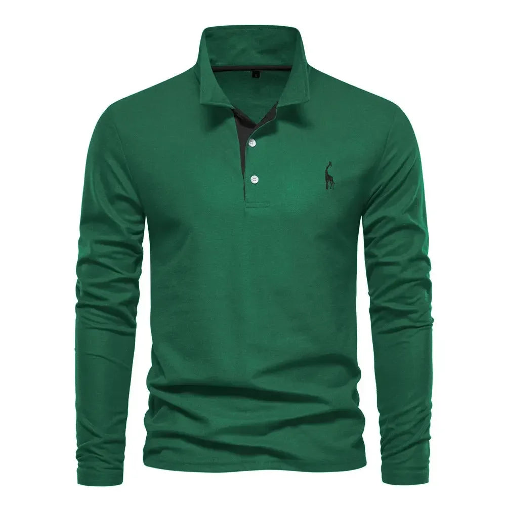 AIOPESON Men's Deer Embroidery Polo Shirts - ShopHub