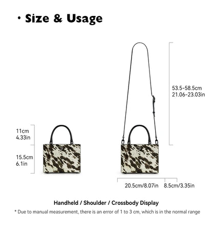 BAFELLI Real Fur & Leather Leopard Crossbody Bag