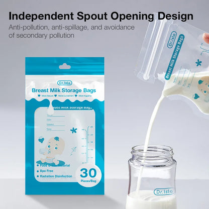 MAMIJOY Breast Milk Storage Bag 250ml/30Pcs Disposable