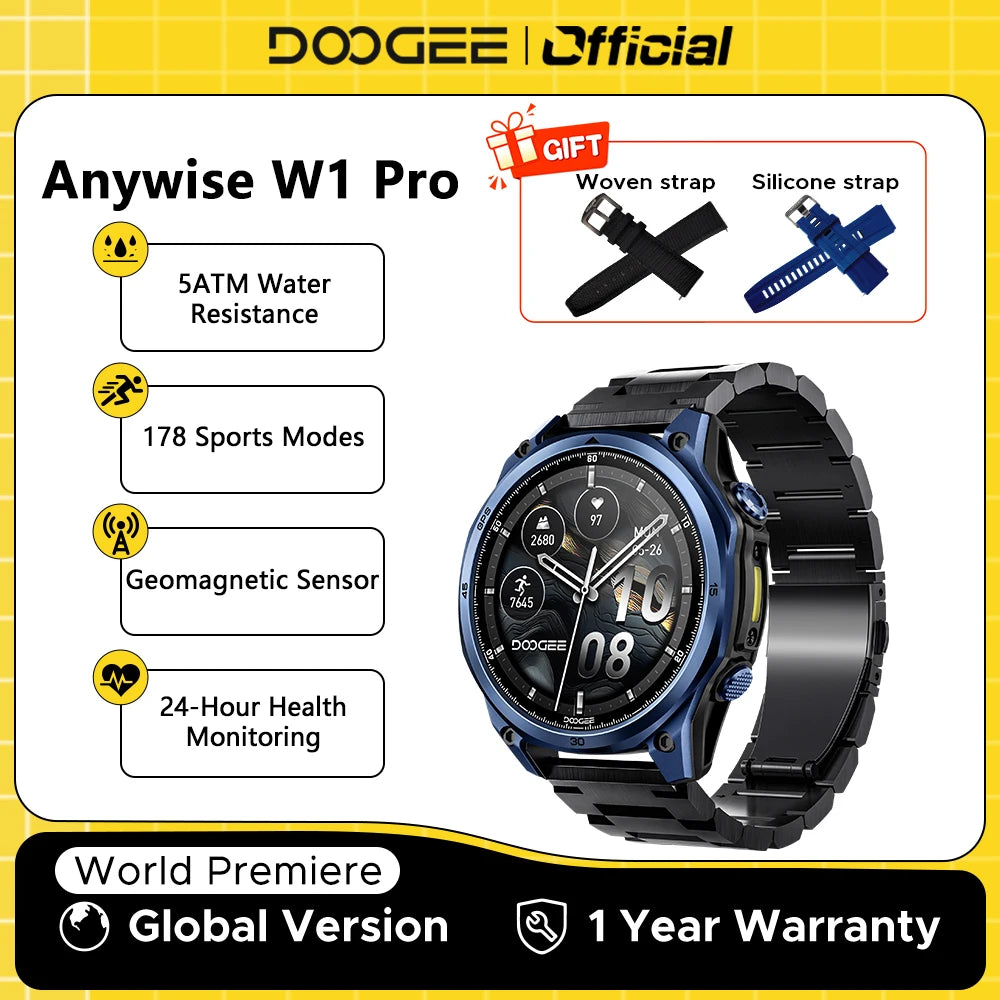 DOOGEE Anywise W1 Pro GPS Adventure Smartwatch