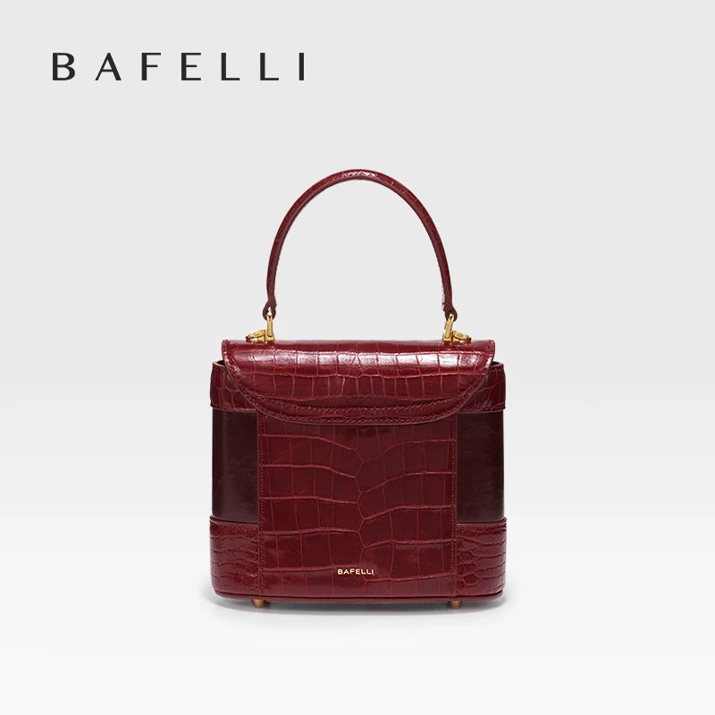 BAFELLI Animal-Print Leather Flap Crossbody