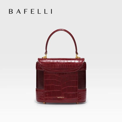 BAFELLI Animal-Print Leather Flap Crossbody