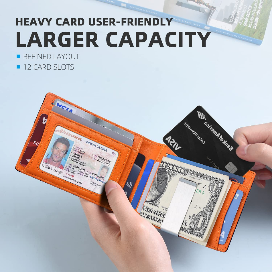 Rfid Microfier Leather Men's Luxury Wallets