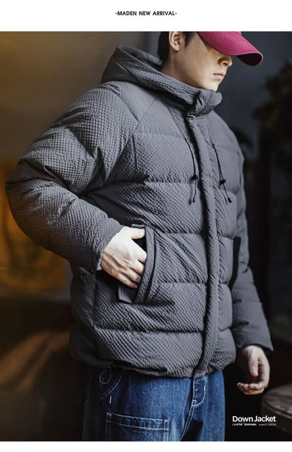 Maden Casual Men's 90% White Duck Down Jacket