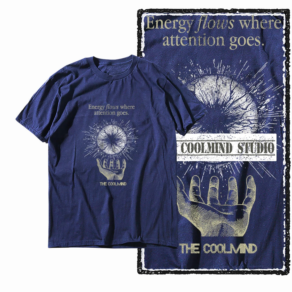 COOLMIND Cosmic Focus Graphic Cotton T-Shirt | Streetwear