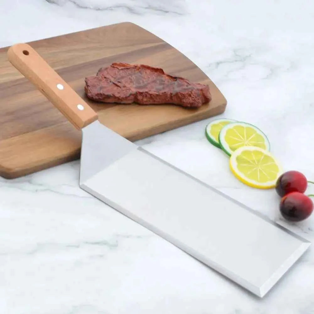 Square Grill Spatula with Anti-scald Handle, Kitchen Tools, Kitchen Items & Accessories for Steak, Burger, Pancake