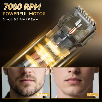 Kensen S29 Hair Trimmer - 2 in 1 Adjustable Hair Clipper Kit with Electric Razor for Wet/Dry Hair Cutting and Nose Hair Trimming
