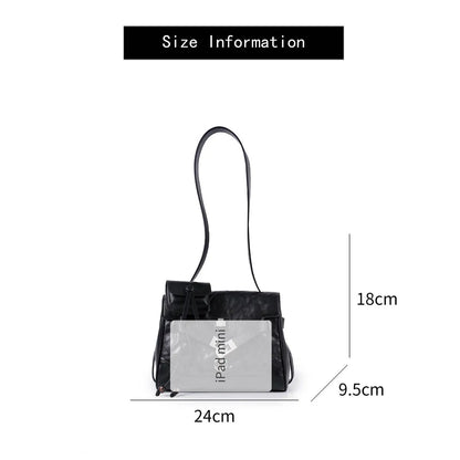 FOXER Vintage Wrinkle Genuine Leather Tote Bag