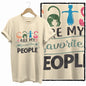 COOLMIND Beige Cat Graphic T-Shirt | Women's Relaxed Fit