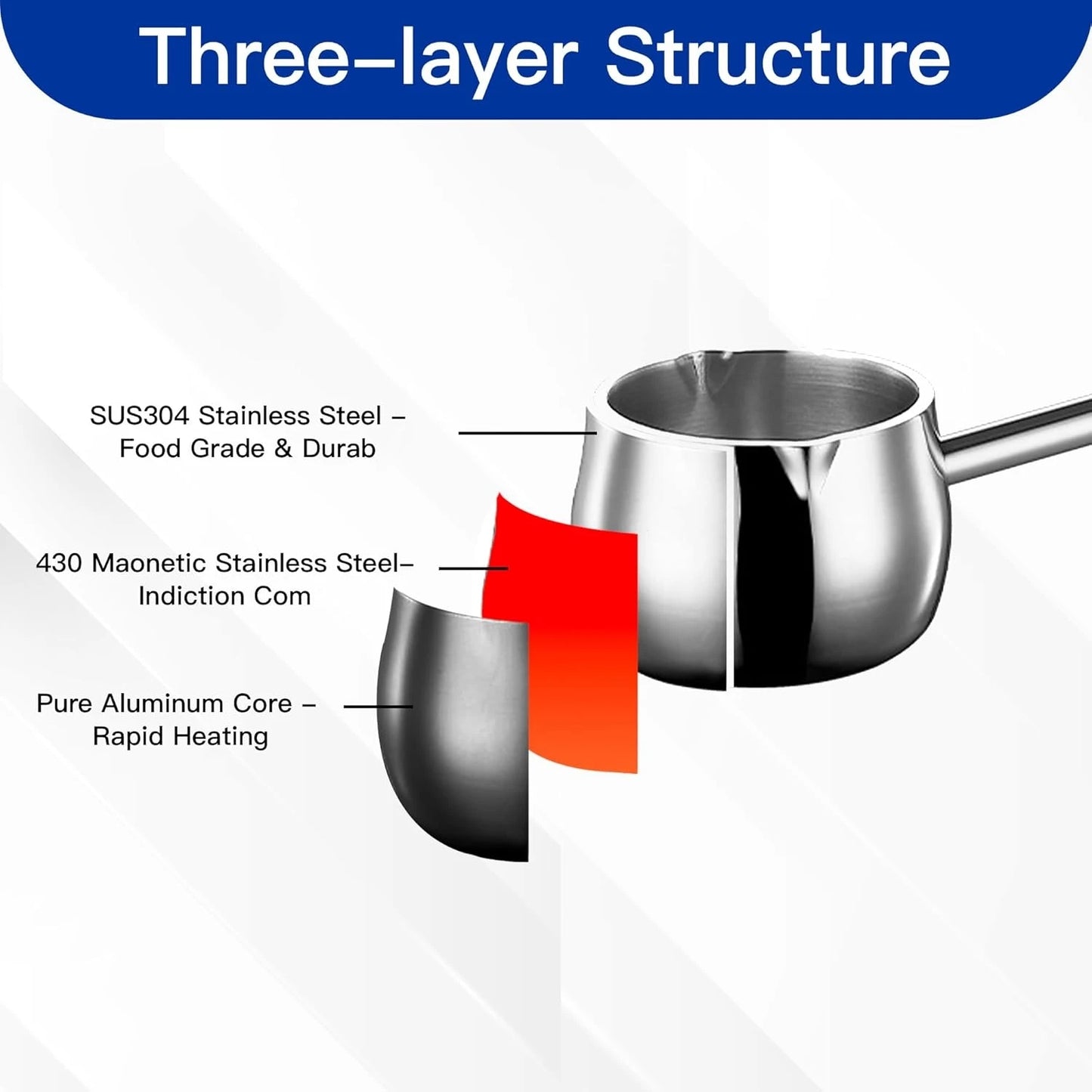 304 Stainless Steel Sauce Spoons with Long Handle