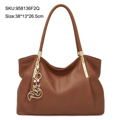 FOXER Women's Shoulder Bag — Genuine Leather Elegance for Every Day