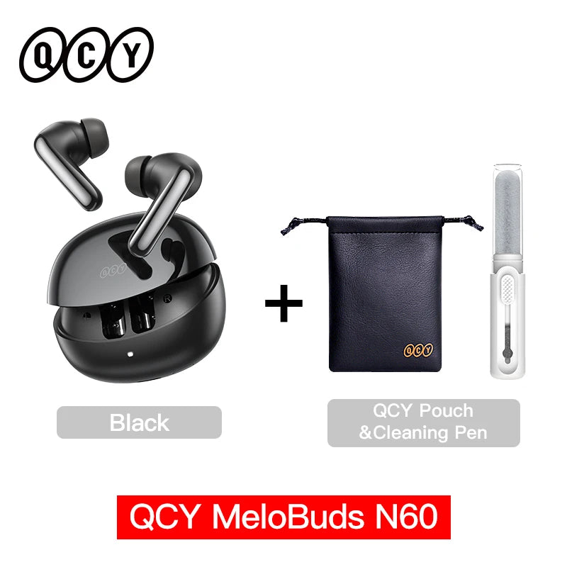 QCY MeloBuds N60 Wireless Earphone - Bluetooth 6.0, Bass Boost, Hi-Res Audio, Hybrid ANC, 45Hrs Playback - ShopHub