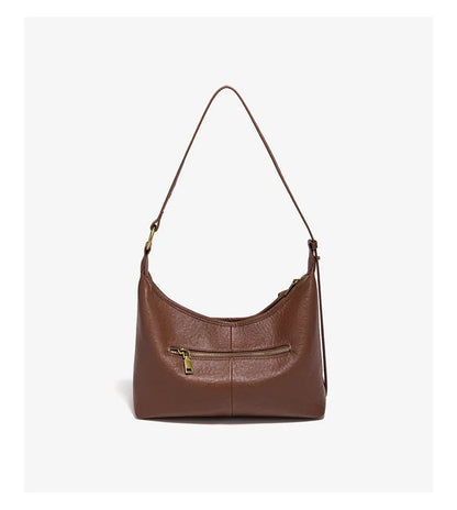 FOXER Genuine Leather Hobo Bag Lady Vintage Commuter Shoulder Bag Large Capacity Soft Leather Women Underarm Bag For Daily