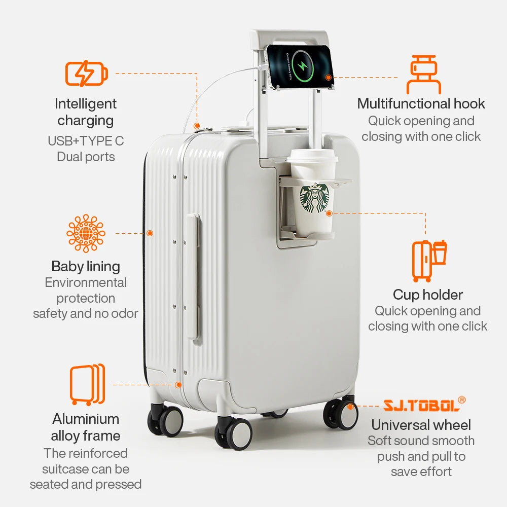 Mixi Aluminum Frame Rolling Luggage
