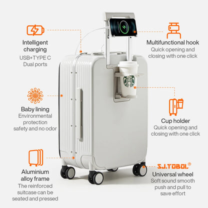 Mixi Aluminum Frame Rolling Luggage