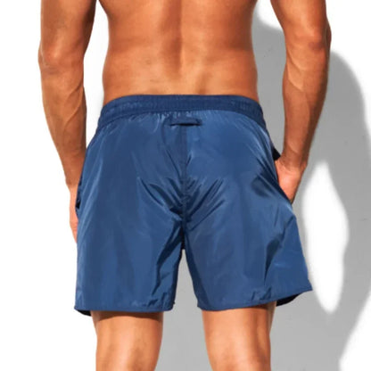 DESMIIT S75 Letter-Detail Swim Shorts with Pocket