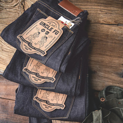 Maden Retro 11.6oz Cotton Selvedge Raw Denim Jeans Tapered Regular Fit