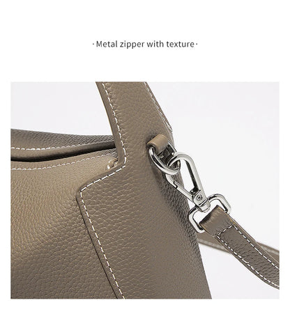 FOXER Lady's Handbag Cow Leather Shoulder Bag Small Size Crossbody Minimalist Style Bag Commute Work High Quality